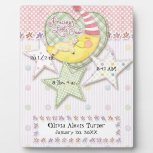 ベビーパーソナライズされた名女の子のための壁子供部屋アート フォトプラーク