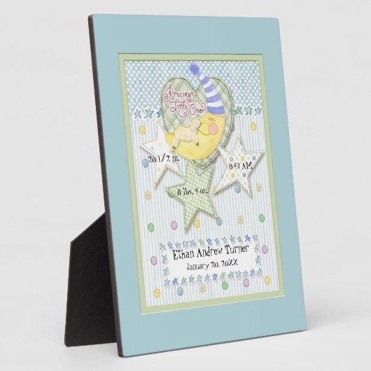 ベビーパーソナライズされた名女の子のための壁子供部屋アート フォトプラーク (側面)