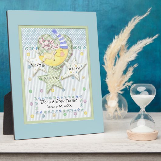 ベビーパーソナライズされた名女の子のための壁子供部屋アート フォトプラーク (側面)