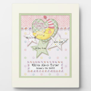 ベビーパーソナライズされた名女の子のための壁子供部屋アート フォトプラーク
