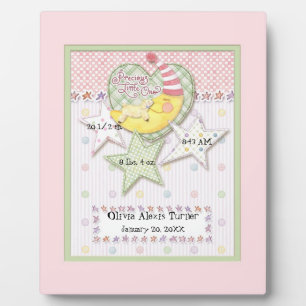 ベビーパーソナライズされた名女の子のための壁子供部屋アート フォトプラーク