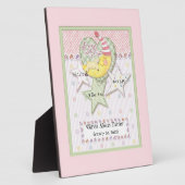 ベビーパーソナライズされた名女の子のための壁子供部屋アート フォトプラーク (側面)