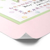 ベビーパーソナライズされた名女の子のための壁子供部屋アート ポスター (角)