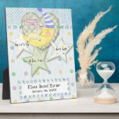 ベビーパーソナライズされた名少年のための壁子供部屋アート フォトプラーク (側面)