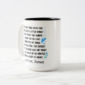 ベビーパーソナライズされた名 ツートーンマグカップ (正面左)