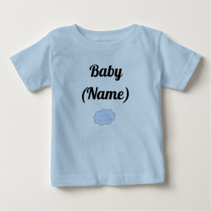 ベビーパーソナライズされた名Smilling Cloud ベビーTシャツ