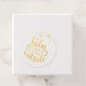 ベビーパーソナライズされた外の雪が冷たい フェイバータグ (箱)