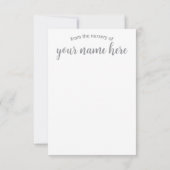 ベビーパーソナライズされた子供部屋ノテカード サンキューカード (裏面)