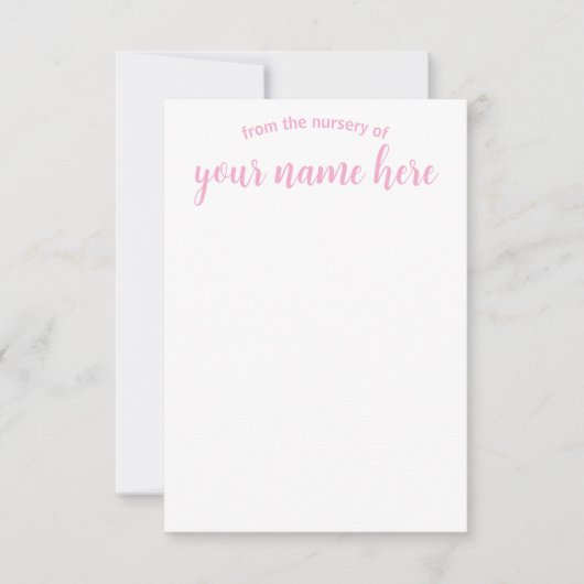 ベビーパーソナライズされた子供部屋ノテカード サンキューカード (正面)