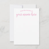 ベビーパーソナライズされた子供部屋ノテカード サンキューカード (裏面)