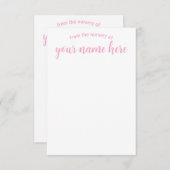 ベビーパーソナライズされた子供部屋ノテカード サンキューカード (正面/裏面)