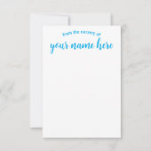 ベビーパーソナライズされた子供部屋ノテカード サンキューカード (裏面)