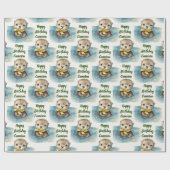 ベビーパーソナライズされた男女兼用 ラッピングペーパー (フラット)