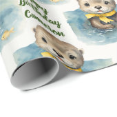 ベビーパーソナライズされた男女兼用 ラッピングペーパー (ロールコーナー)