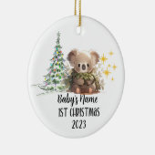 ベビーパーソナライズされた第1回クリスマスオーナメント セラミックオーナメント (右)