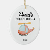 ベビーパーソナライズされた第1回クリスマスオーナメント、ベビー セラミックオーナメント (右)