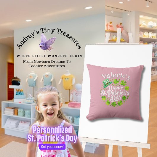 ベビーパーソナライズされた第1回セントパトリックの日枕 クッション