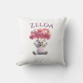 ベビーパーソナライズされた第1回ヴァレンティンズデイピロー クッション (正面)