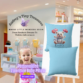 ベビーパーソナライズされた第1回ヴァレンティンズデイピロー クッション