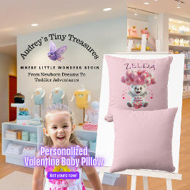 ベビーパーソナライズされた第1回ヴァレンティンズデイピロー クッション