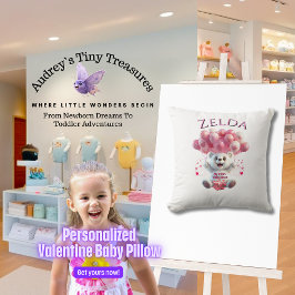 ベビーパーソナライズされた第1回ヴァレンティンズデイピロー クッション
