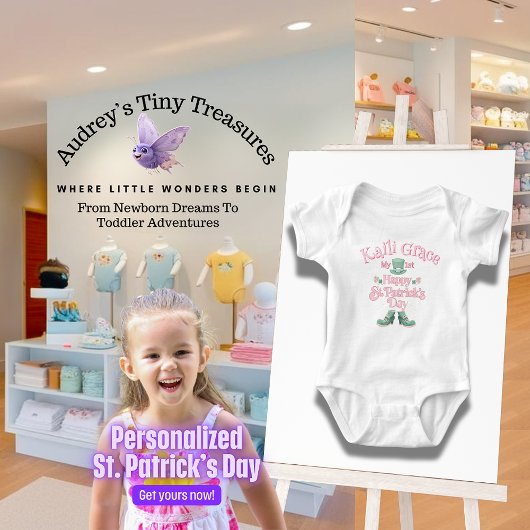 ベビーパーソナライズされた第1期聖パトリックの日ボディスーツ ベビーボディスーツ