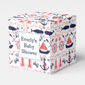 ベビーパーソナライズされた航海のシャワー抱き枕 フェイバーボックス (正面サイド)