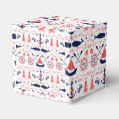 ベビーパーソナライズされた航海のシャワー抱き枕 フェイバーボックス (裏面サイド)