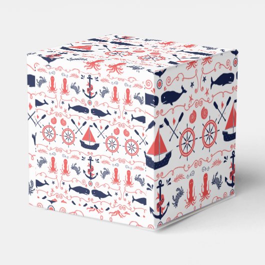 ベビーパーソナライズされた航海のシャワー抱き枕 フェイバーボックス (裏面サイド)