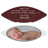 ベビーパーソナライズされた誕生統計の発表写真 アメリカンフットボール (パネル)