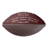 ベビーパーソナライズされた誕生統計の発表写真 アメリカンフットボール (回転90)