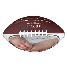 ベビーパーソナライズされた誕生統計の発表写真 アメリカンフットボール