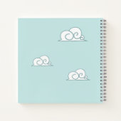 ベビーパーソナライズされた誕生統計熱気球 ノートブック (裏面)