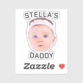 ベビーパーソナライズされた顔写真パパギフト シール (シート)