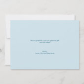 ベビーパーソナライズされた4フォトコラージュ生まれたばかりの誕生 サンキューカード (裏面)