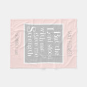 ベビーパーソナライズされた、ティモシーの詩、ピンク/グレー フリースブランケット (正面(横))