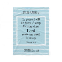 ベビーパーソナライズされた、夜間祈りの言葉(Psalm 4:8)