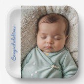 ベビーパーティーの写真計算 ペーパープレート (正面)