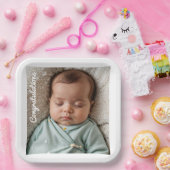 ベビーパーティーの写真計算 ペーパープレート (パーティー)