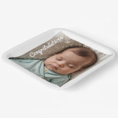 ベビーパーティーの写真計算 ペーパープレート (傾斜あり)