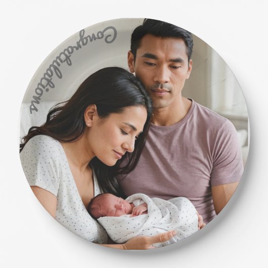 ベビーパーティーフォト紙プレートsipと ペーパープレート (正面)