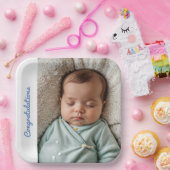 ベビーパーティー写真おめでとうsipと参照 ペーパープレート (パーティー)