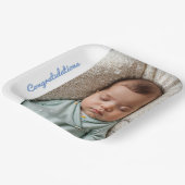 ベビーパーティー写真おめでとうsipと参照 ペーパープレート (傾斜あり)