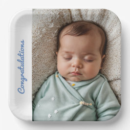 ベビーパーティー写真おめでとうsipと参照 ペーパープレート