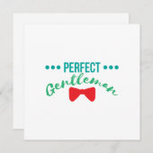 ベビーパーフェクト紳士生まれたばかりのボーイ – ギフトアイディア 招待状 (正面/裏面)