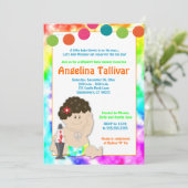 ベビーヒッピー60s 70s Groovy Baby Shower 招待状 (スタンド正面)