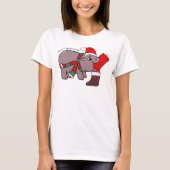 ベビーヒッポクリスマスモーデン恋人 Tシャツ (正面)