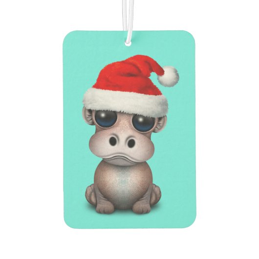 ベビーヒッポサンタハットを着て カーエアーフレッシュナー (裏面)