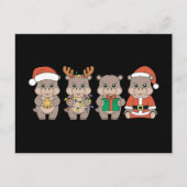 ベビーヒッポデモーンクリスマス シーズンポストカード (正面)