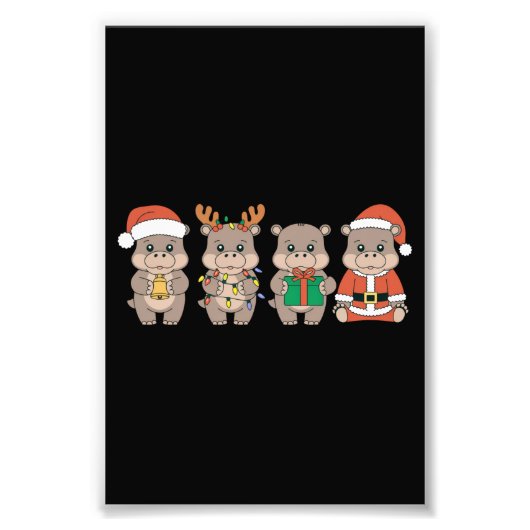 ベビーヒッポデモーンクリスマス フォトプリント            (正面)